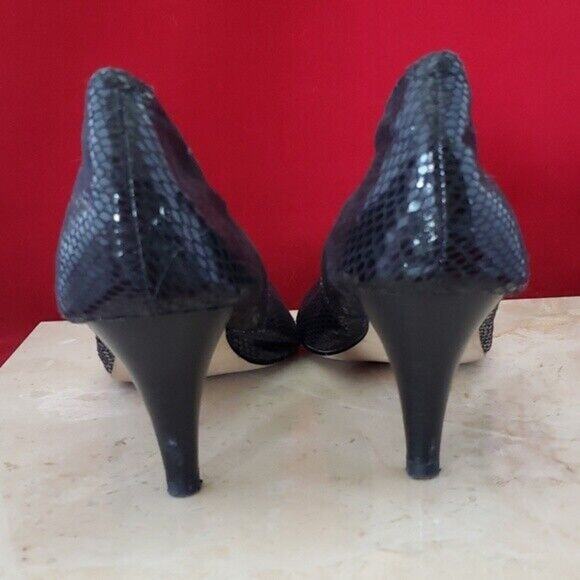 Steve Madden Heels Black Scale Pattern Heels - Size 8.5 - Picture 5 of 8